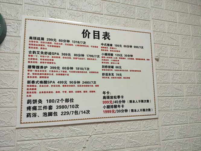 开理疗店投资多少才够用?