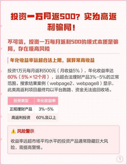 投资一万月返三千,是馅饼还是陷阱?