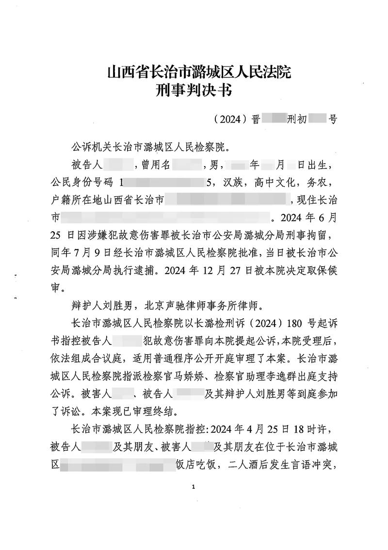 故意伤害法律意见书如何界定责任与量刑？